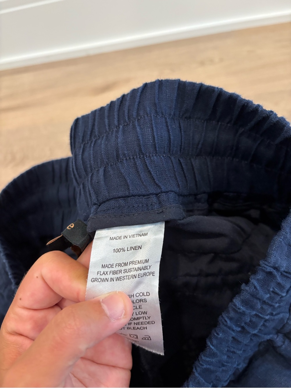 Quince 100% European Linen Wide Leg Pants In Deep Navy - Picture 4 of 8